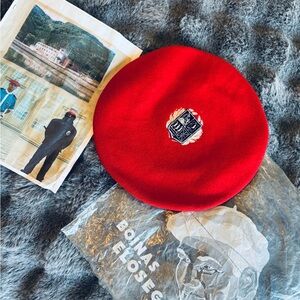 Limited 01/464 Boinas Elosegui Red Wool Beret - Made in Spain - OG Bag & Insert